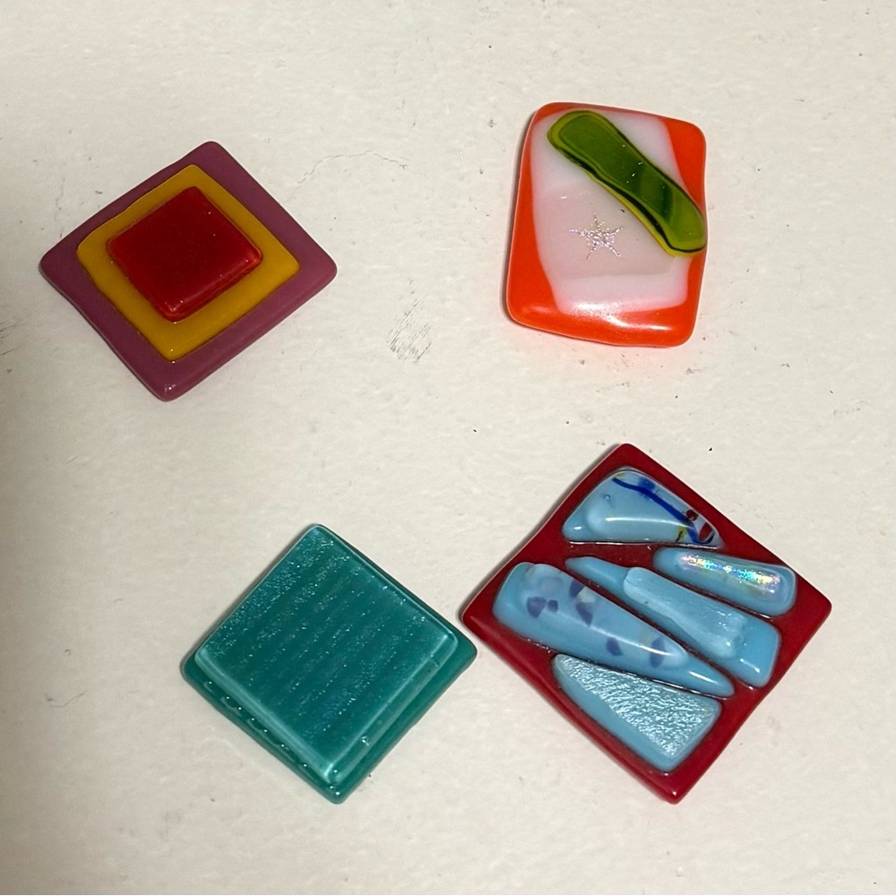 Fused glass artisan magnets